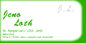 jeno loth business card